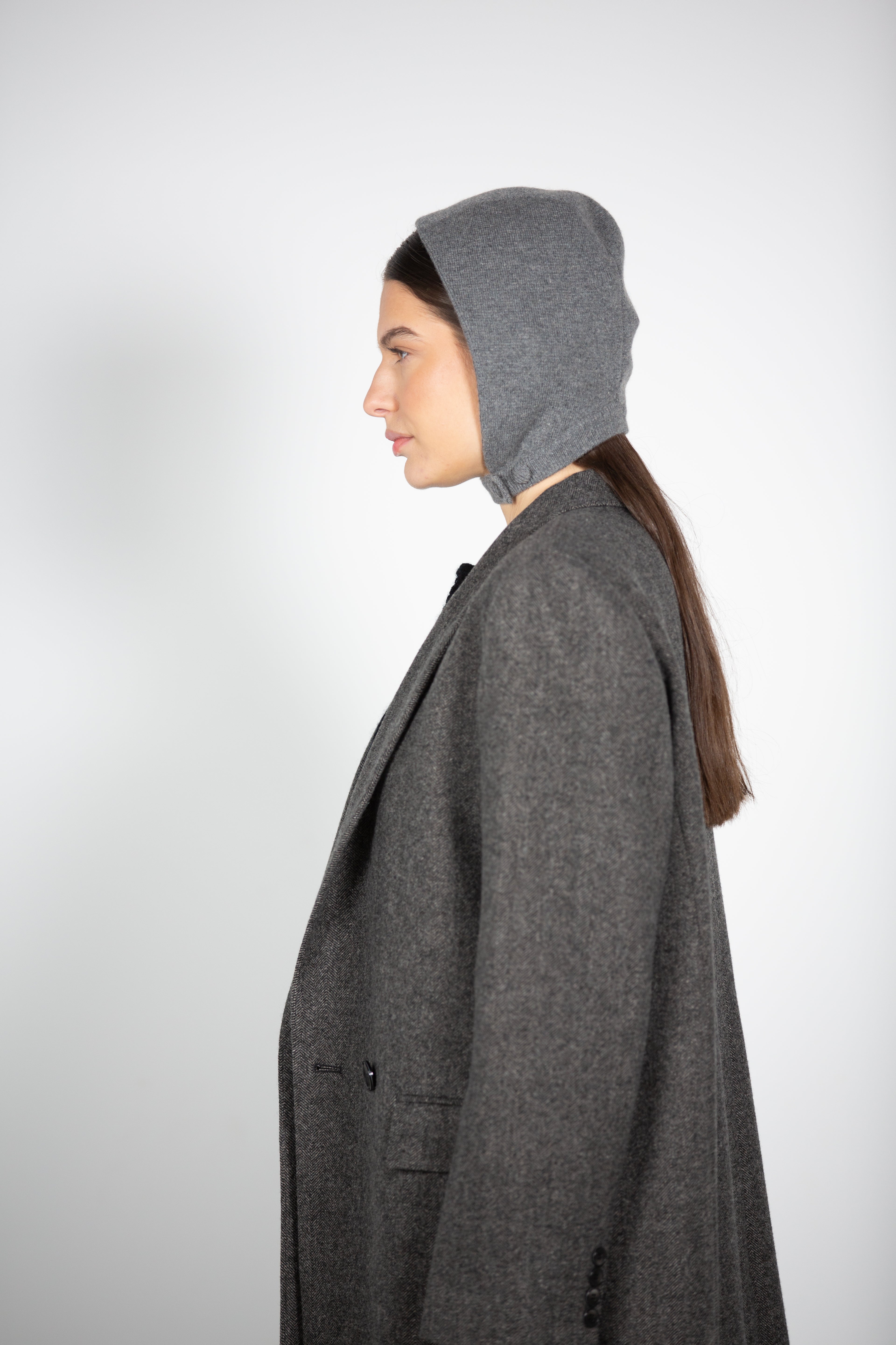 Noemi's Grey Baby Bonnet