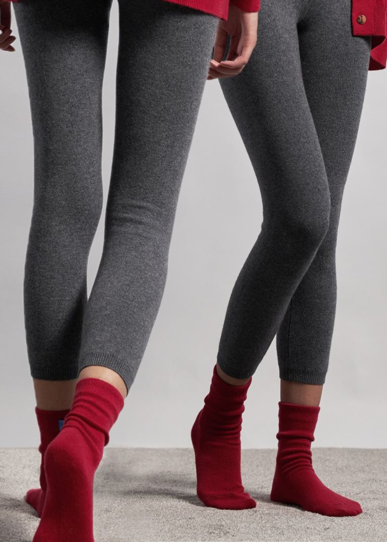 Red Cashmere Socks